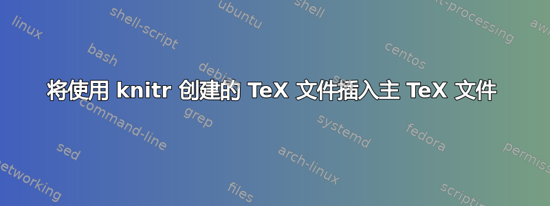 将使用 knitr 创建的 TeX 文件插入主 TeX 文件