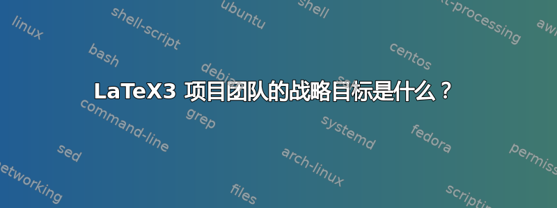 LaTeX3 项目团队的战略目标是什么？