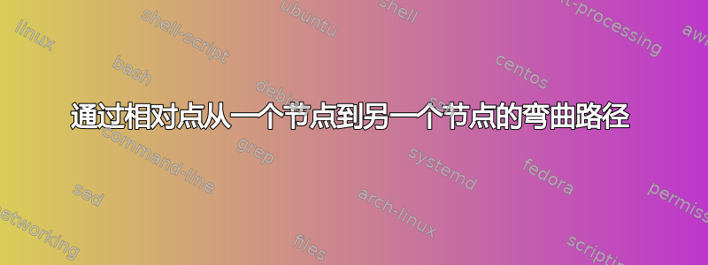 通过相对点从一个节点到另一个节点的弯曲路径