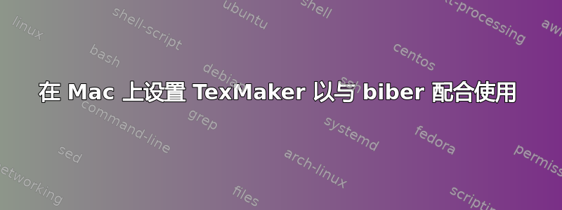 在 Mac 上设置 TexMaker 以与 biber 配合使用