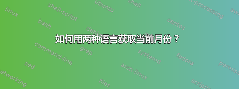 如何用两种语言获取当前月份？