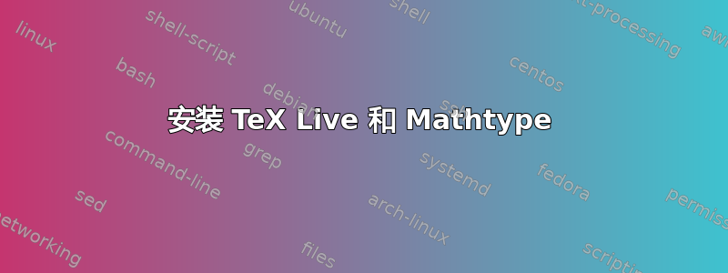 安装 TeX Live 和 Mathtype