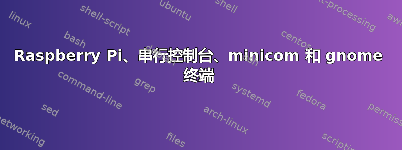 Raspberry Pi、串行控制台、minicom 和 gnome 终端