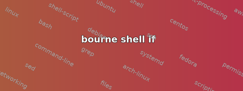 bourne shell if 