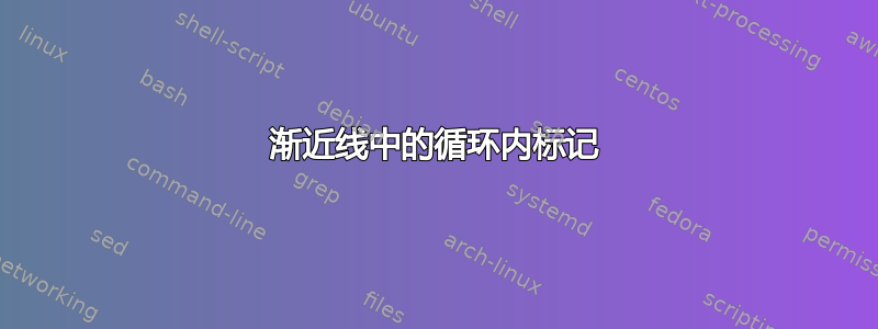 渐近线中的循环内标记