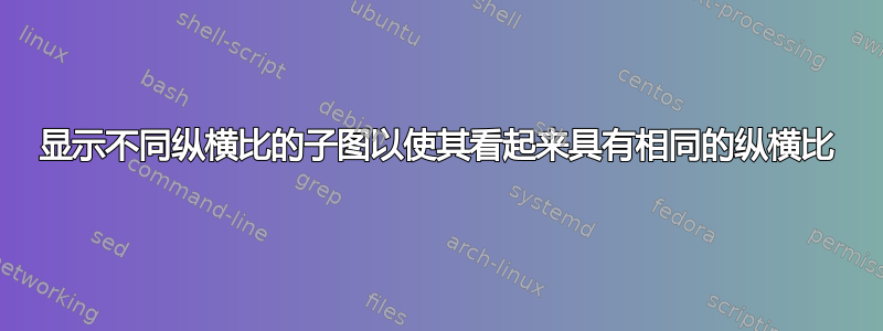 显示不同纵横比的子图以使其看起来具有相同的纵横比