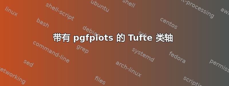 带有 pgfplots 的 Tufte 类轴