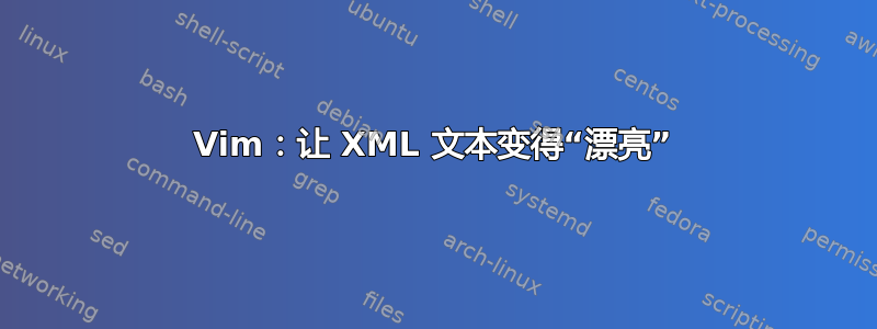 Vim：让 XML 文本变得“漂亮”