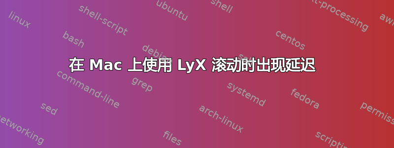 在 Mac 上使用 LyX 滚动时出现延迟 