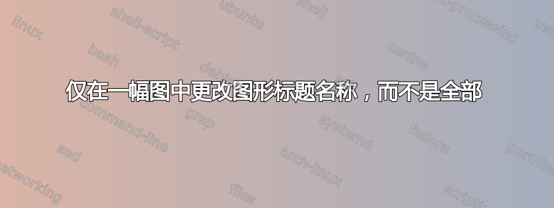 仅在一幅图中更改图形标题名称，而不是全部