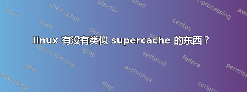 linux 有没有类似 supercache 的东西？