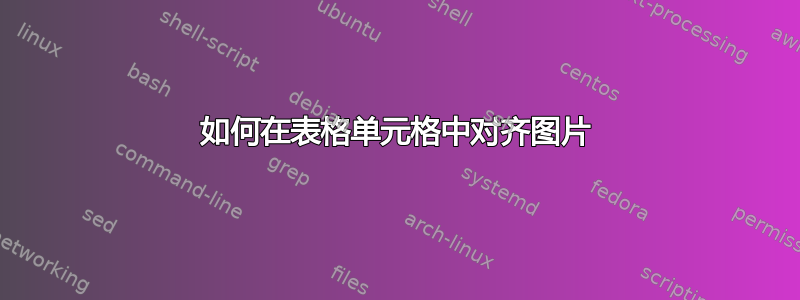 如何在表格单元格中对齐图片