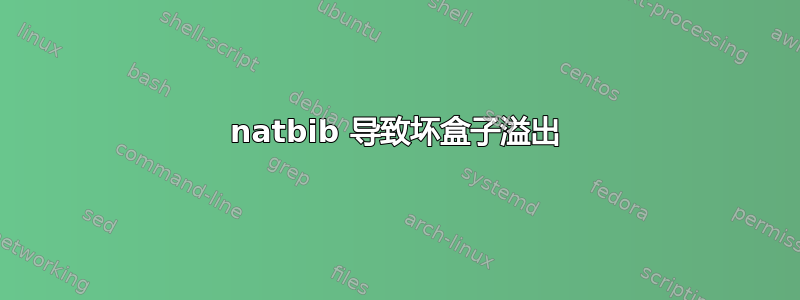 natbib 导致坏盒子溢出