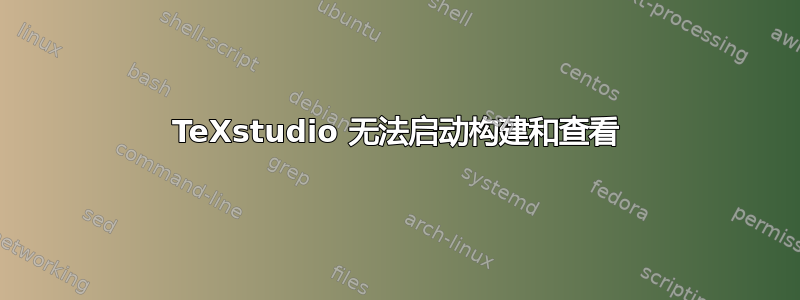 TeXstudio 无法启动构建和查看