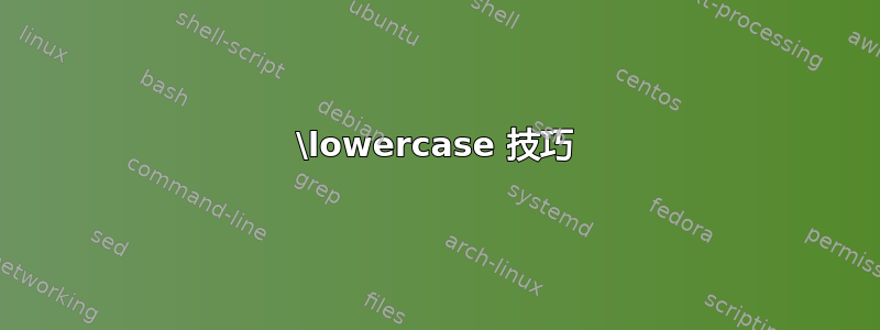 \lowercase 技巧