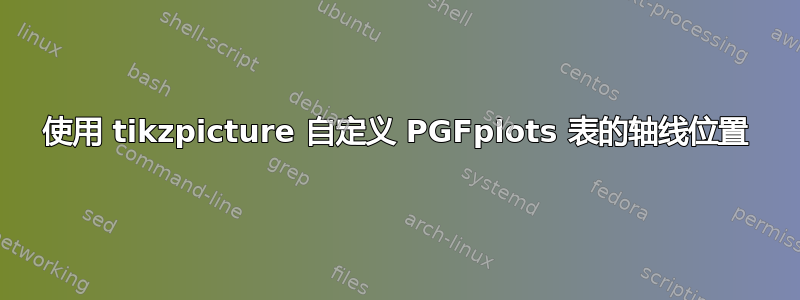 使用 tikzpicture 自定义 PGFplots 表的轴线位置