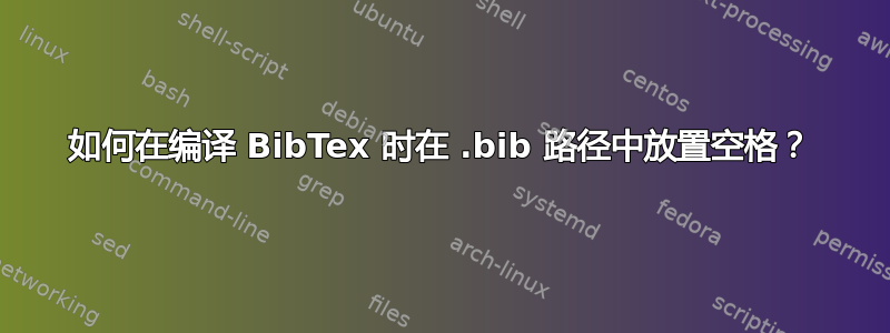 如何在编译 BibTex 时在 .bib 路径中放置空格？