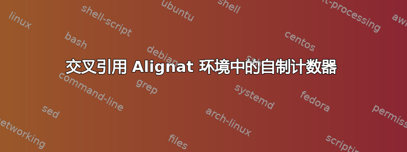 交叉引用 Alignat 环境中的自制计数器