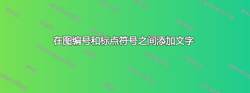 在图编号和标点符号之间添加文字