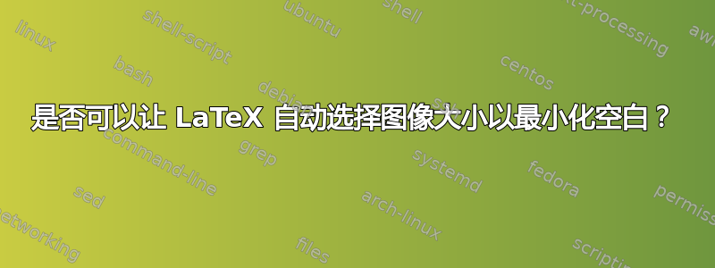 是否可以让 LaTeX 自动选择图像大小以最小化空白？