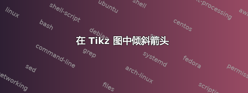 在 Tikz 图中倾斜箭头