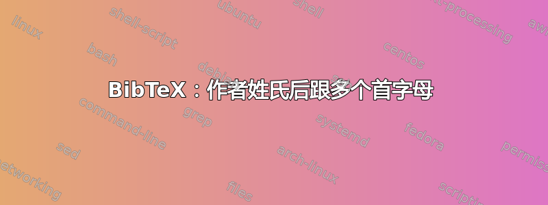 BibTeX：作者姓氏后跟多个首字母