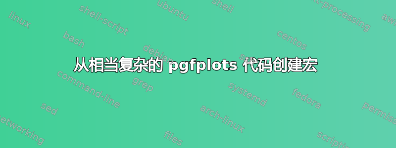 从相当复杂的 pgfplots 代码创建宏