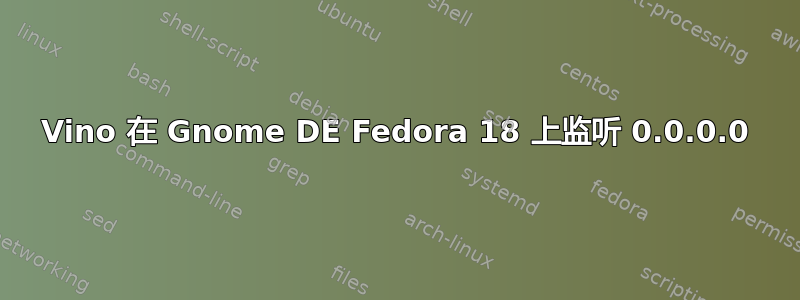 Vino 在 Gnome DE Fedora 18 上监听 0.0.0.0