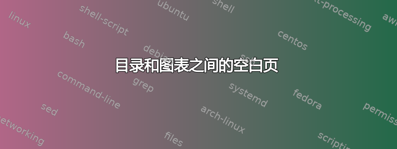 目录和图表之间的空白页