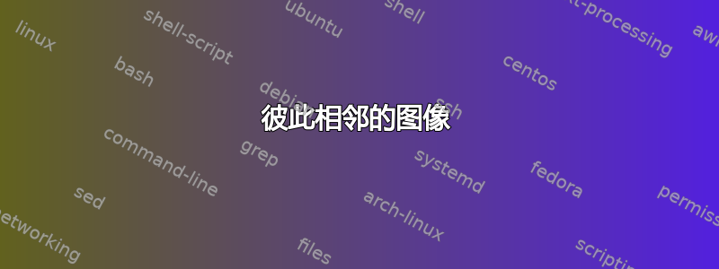 彼此相邻的图像