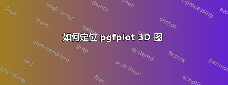 如何定位 pgfplot 3D 图