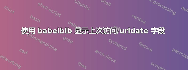 使用 babelbib 显示上次访问/urldate 字段