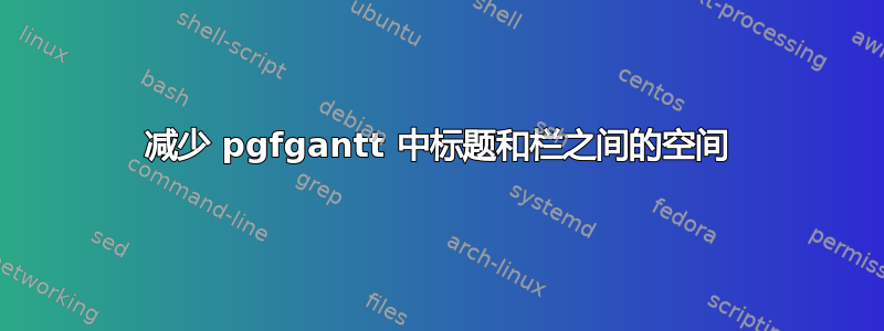 减少 pgfgantt 中标题和栏之间的空间