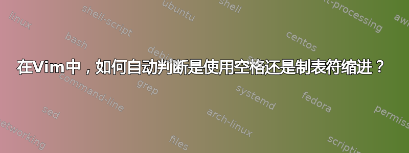 在Vim中，如何自动判断是使用空格还是制表符缩进？