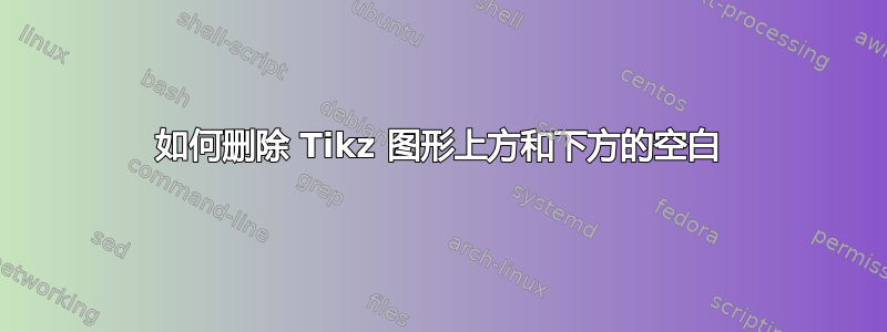 如何删除 Tikz 图形上方和下方的空白