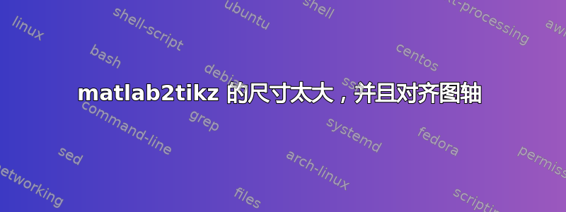 matlab2tikz 的尺寸太大，并且对齐图轴