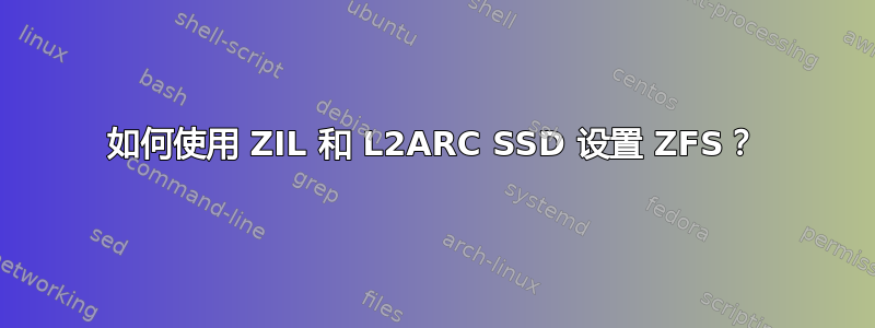 如何使用 ZIL 和 L2ARC SSD 设置 ZFS？