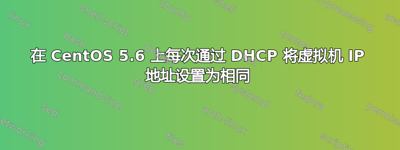 在 CentOS 5.6 上每次通过 DHCP 将虚拟机 IP 地址设置为相同