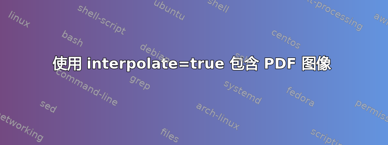 使用 interpolate=true 包含 PDF 图像