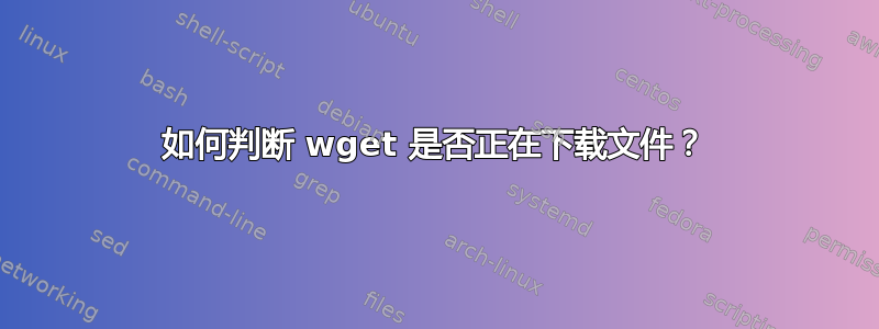 如何判断 wget 是否正在下载文件？