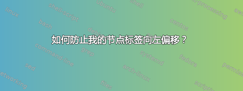 如何防止我的节点标签向左偏移？