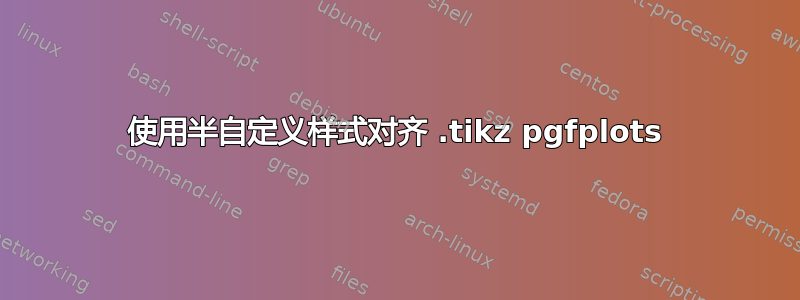 使用半自定义样式对齐 .tikz pgfplots