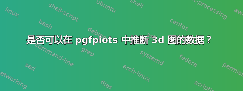 是否可以在 pgfplots 中推断 3d 图的数据？