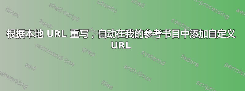 根据本地 URL 重写，自动在我的参考书目中添加自定义 URL