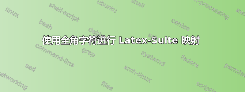 使用全角字符进行 Latex-Suite 映射