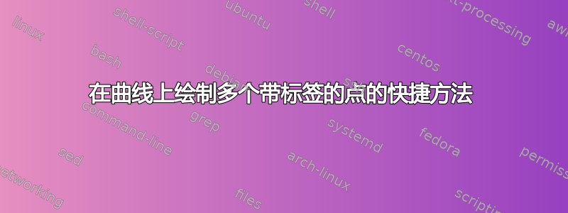 在曲线上绘制多个带标签的点的快捷方法