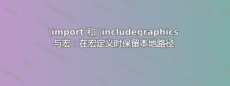 \import 和 \includegraphics 与宏：在宏定义时保留本地路径