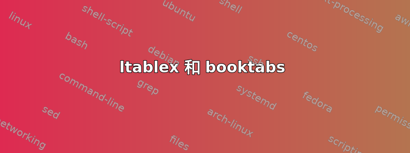 ltablex 和 booktabs