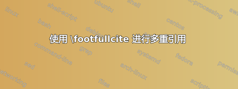 使用 \footfullcite 进行多重引用