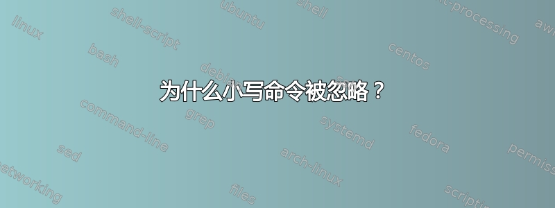 为什么小写命令被忽略？